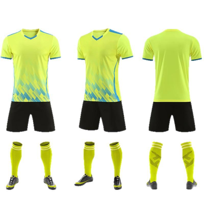 Football Jersey Set, Men'S And Women'S Adult Children'S Training Jersey, Short-Sleeved Printed Font Size Competition