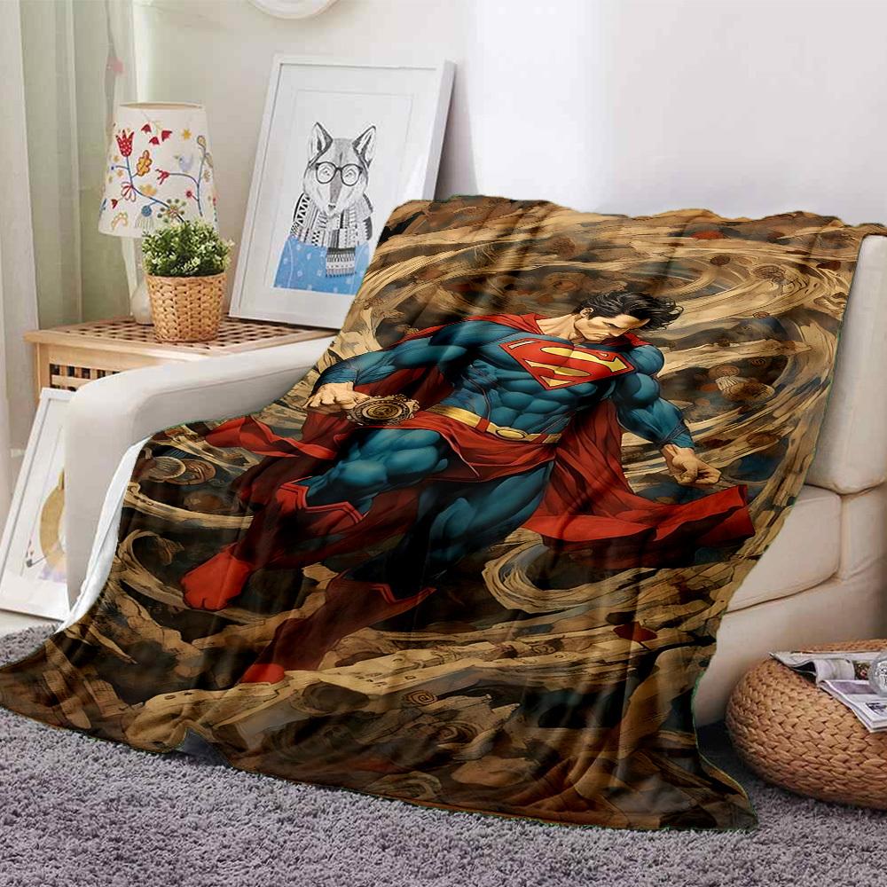 1pc Superman, Comic Flannel Blanket Soft Warm Throw for Home, Office, Travel, All-Season Cozy Bedding GiftL1249