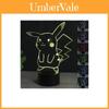 Светодиодная 3D-лампа Пикачу из Pokemon Go Премиум-качества с 7 яркими цветами и сенсорным переключателем