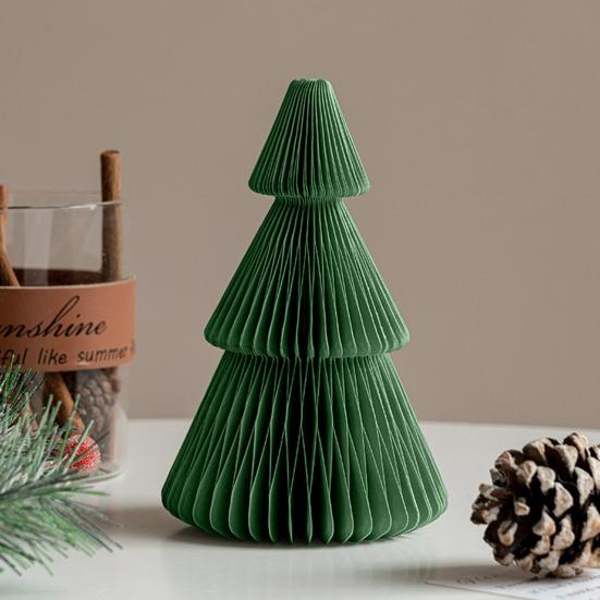 Бумажная рождественская елка 3D сотовая бумажная рождественская елка украшение деревенский настольный центральный элемент
