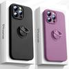 Liquid Silicone Magnetic Ring Holder Case For iPhone 16 15 14 Plus 13 12 11 Pro Max Samsung S25 S24 S23 S22 S21 Ultra Plus FE A16 A56 A15 A55 A53 A54
