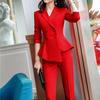 Women Two Piece Business Skirt Pants Suit Jacket Slim Office Lady Work Dress Suit Set