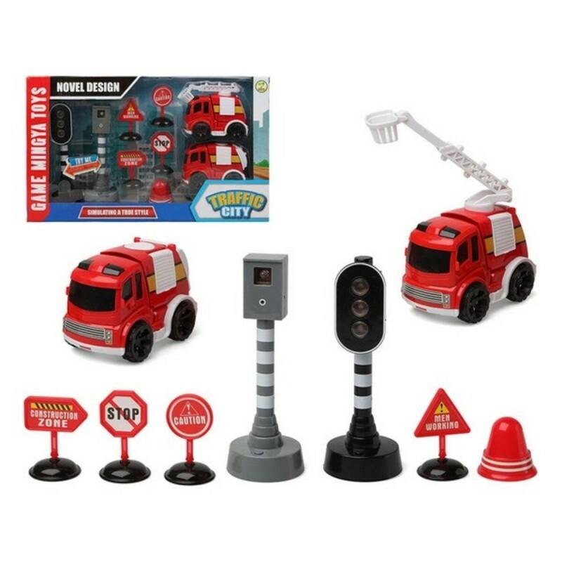 BB Fun-Camión de Bomberos Traffic City 112840 (9 pcs)