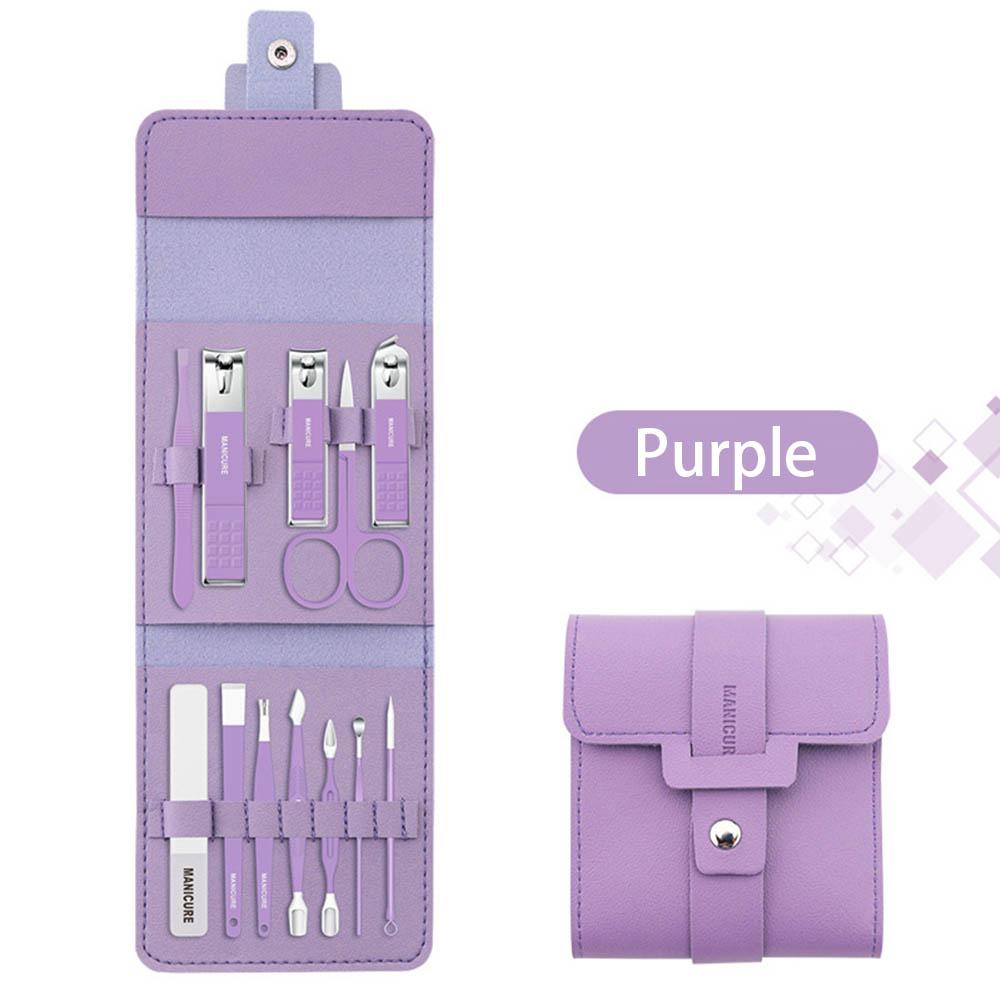 Новый 12-16 шт./компл. набор кусачек для ногтей из нержавеющей стали, набор кусачек для ногтей со складной сумкой, наборы маникюрных ножниц, ножницы, инструмент для макияжа и красоты