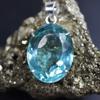 Lab Created Aquamarine Pendant 106.30 Ct 925 Sterling Silver Gems CERTIFIED My-353-k