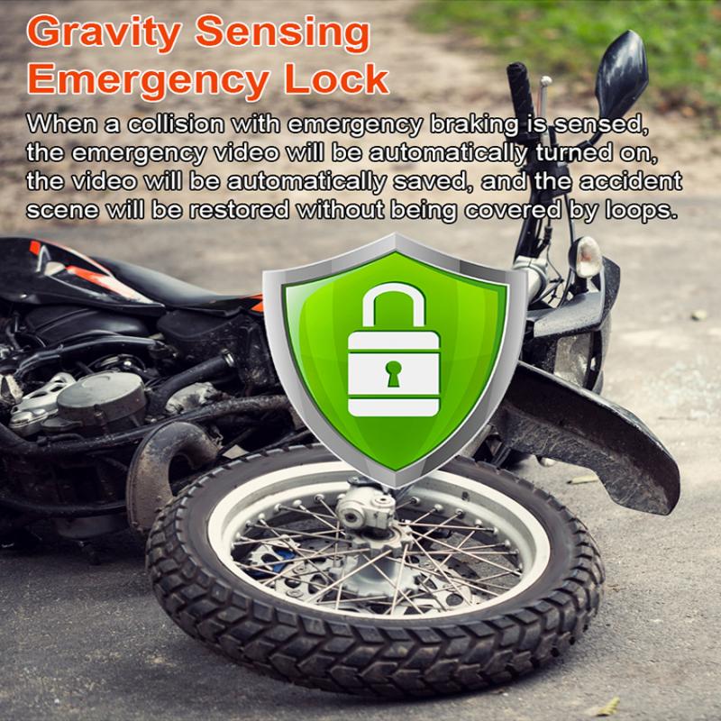 WIFI Мотоциклетный видеорегистратор DVR Двойная 1080P передняя и задняя водонепроницаемая камера для мотоцикла Поддержка воспроизведения видеозаписей Регистратор