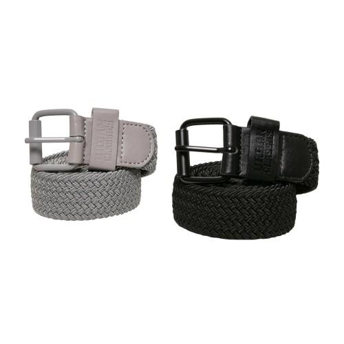 Urban Classics Mens Elasticated Belt (Pack of 2)