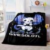 Fantasy Axolotl Moon Night Sky Blanket Flannel Blanket for bed, sofa, Camping, Hiking, Picnic Essentials, gift for family Fan gifts