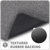 Bath Mat: 17''x27'' Quick Dry Ultra Thin Design   Non Slip Rubber Backing Super Absorbent Rug for Floor  Shower  Sink  Dark Grey  2 Pack