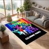 Rainbow Friends Crystal Velvet Rug, Soft Anti‑Slip Crystal Velvet Carpet for Living Room Bedroom Home Decor