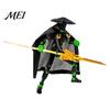 Posable Joints Swordsman Figure Chinese Action Figure, Multi-Joints Movable Cloak Man Model with Accessories, 3D Printed Articulated Bamboo