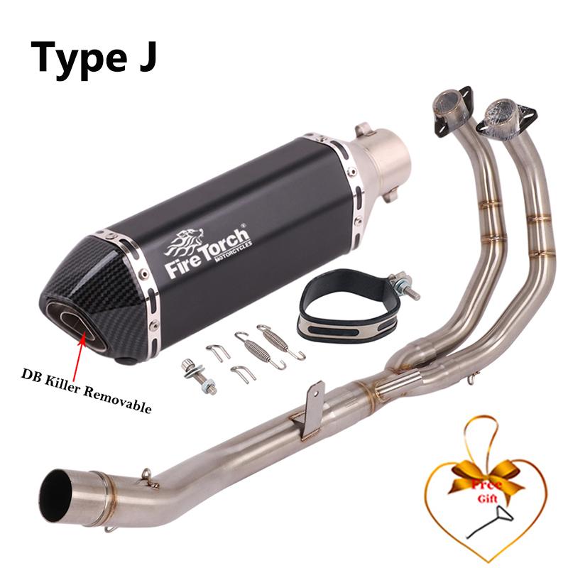Full Systems For Honda CBR500 CB500X CB500F CBR500R 2013 - 2022 Motorcycle Exhaust Escape Modifies Front Pipe DB Killer Muffler