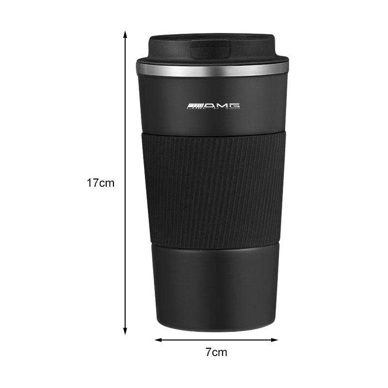 500ML Stainless Steel Coffee Thermos Bottle Thermal Mug Leakproof For Mercedes Benz AMG W205 W204 W203 W211 GLC GLE CLA W212 W213 W201 W210 W124