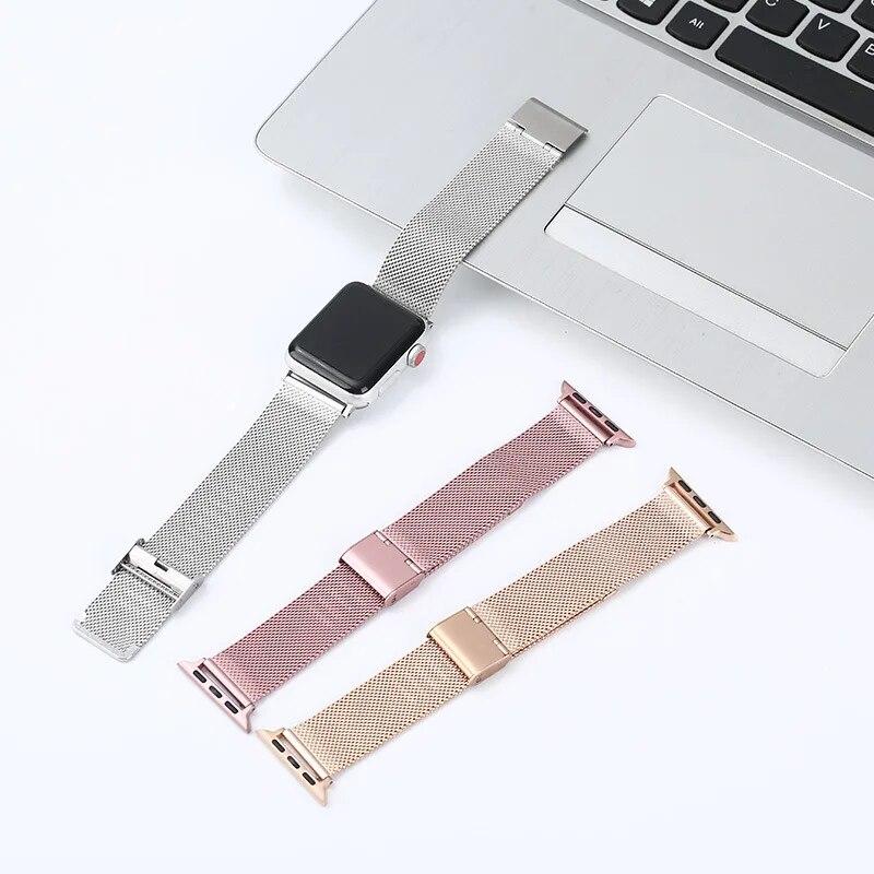Wrist Strap For Apple Watch Band 45mm 44mm 42mm Metal Correa 38mm 40mm 42mm Stainless Steel Bracelet Iwatch Serie 7 6 SE 5 4 3