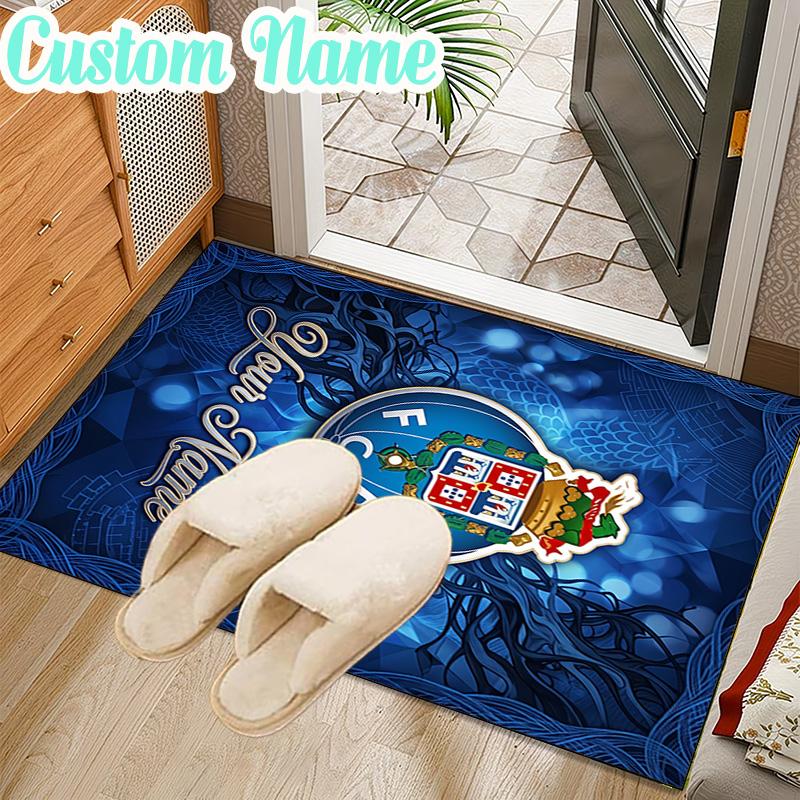 Custom Name Fc Porto Crest Design Rug Office Rug Chair Mat Non Slip Carpet Rugs for Bedrooms Dining Room Living Room Home Decor gifts