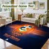 Crystal Velvet Square Rug Custom NameLuton Town Pattern Non Slip Home Floor Decor Rug