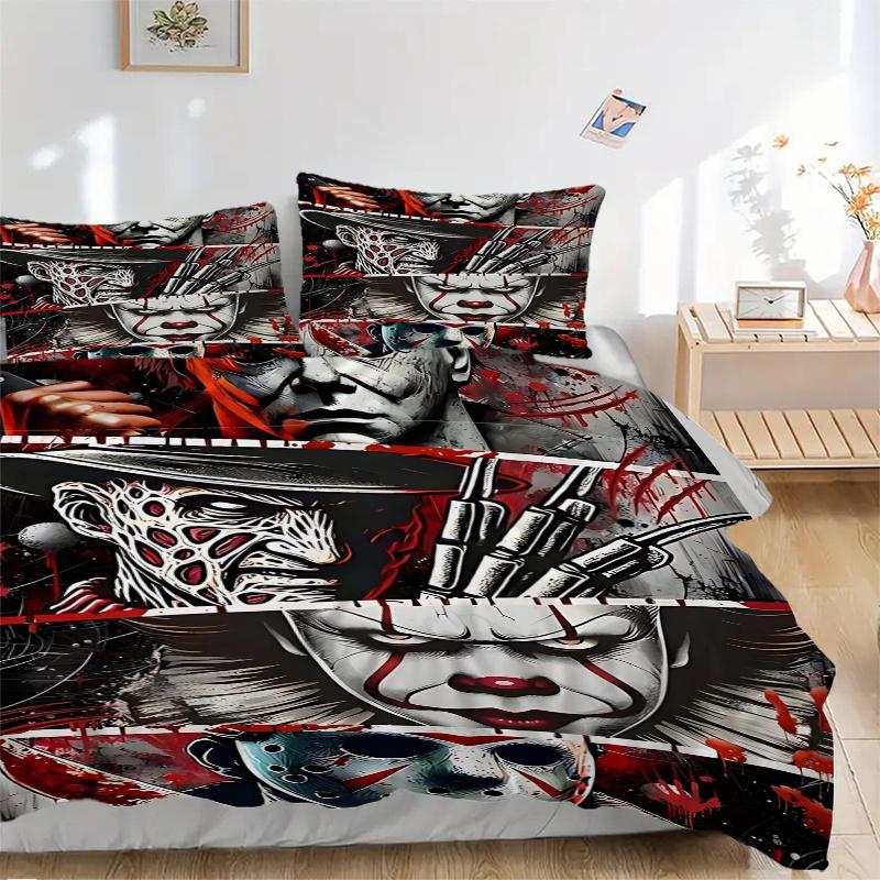 3pcs Bloodstained Icons Quilt Cover Set (1 Quilt Cover + 2 Pillowcases Without Pillow Core)