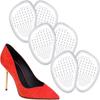 3 Pairs of Women's Metatarsal Pads, Reusable Foot Ball Pads, Gel Forefoot Inserts for High Heels, Pain Relief & Non-slip Support, Transparent