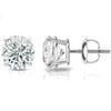 Jewels Prim 1/4 To 2 Carat Lab Grown Diamond Round Stud Earrings In 14k Gold (E-F, SI1-SI2, Cttw), 4-Prong Basket Screw Back