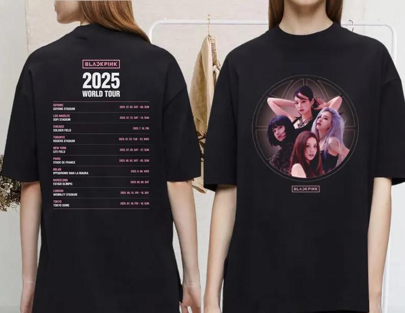 Black Pink 2025 Concert Tee – World Tour T-Shirt with Jisoo Jennie Lisa amp Rosé Unisex T-Shirt