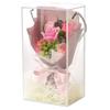 Poppy Nagoya Soap Bubble Artificial Comes with Clear Pink Flowers, Flowers, Flowers, Gifts, Presents, 5-Flower Bouquet, Roses, Approx. 25cm, Box,