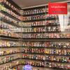 Многоярусная черная настенная витрина для кукол, LEGO, фигурок ручной работы и фигурок Pop Mart Blind Box Molly
