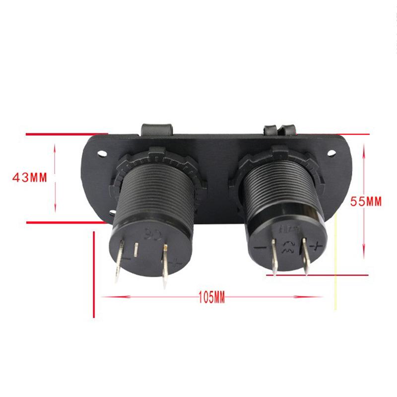 Автомобильная розетка прикуривателя 12 В с двойным зарядным устройством USB Установка автомобильной розетки