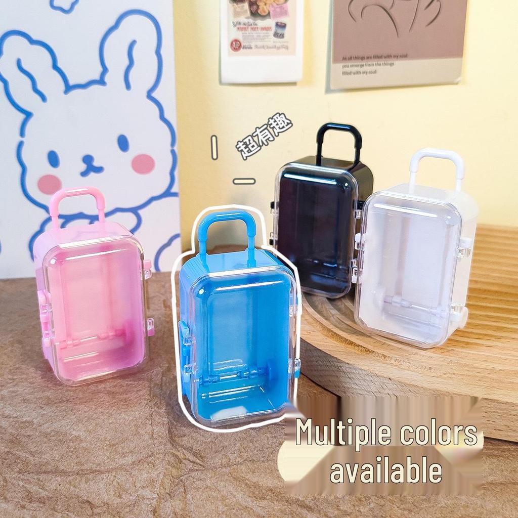 Transparent Hair Accessories and Jewelry Organizer Trolley Case