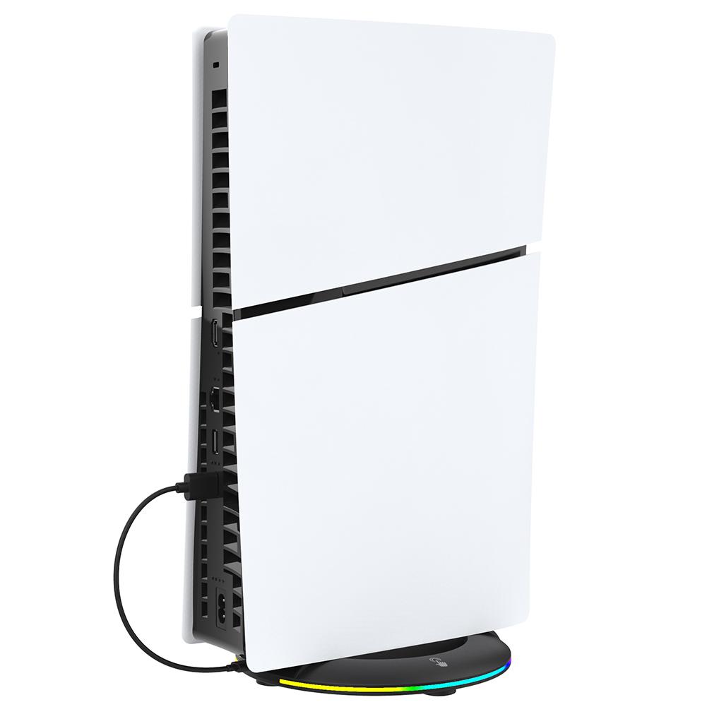 Vertical Stand Non-Slip Base Stand Holder Stable Display Stand Base Console Stand for PS5 Slim Console Disc and Digital