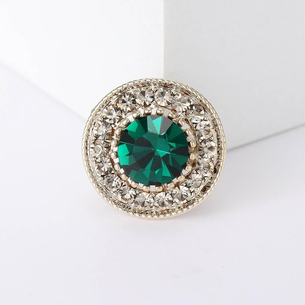 Emerald Diamond Colored Crystal Diamond Brooch Brooch, Sweater Accessory Pin
