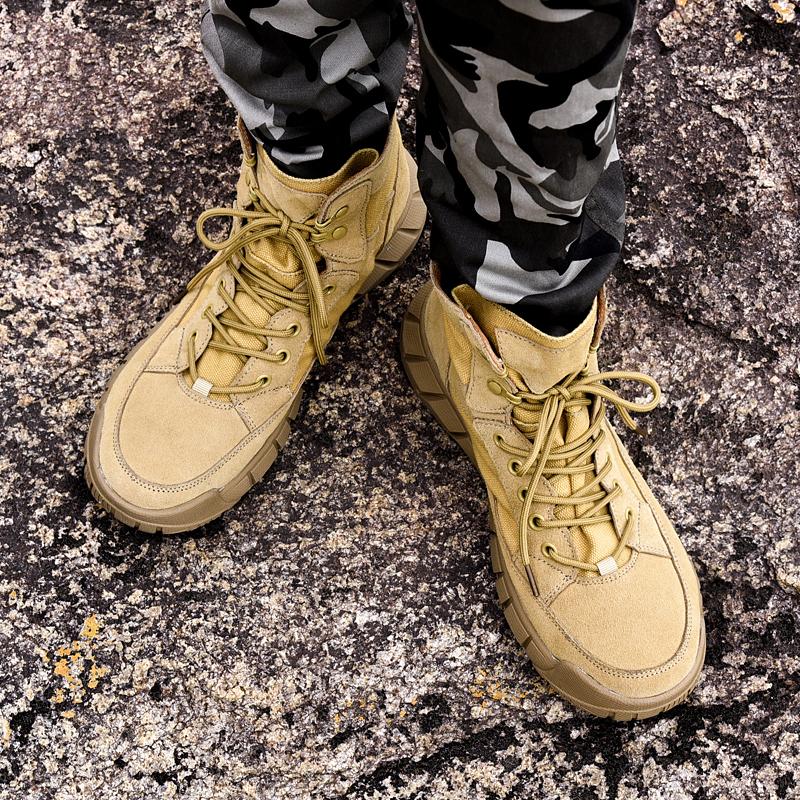 Мужские высокие сапоги Ботинки для пустыни Холщовая обувь Обувь для походов и треккинга