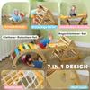 Indoor Climbing Frame 7 In 1 Climbing Triangle With Slide Climbing Arch Multicolor