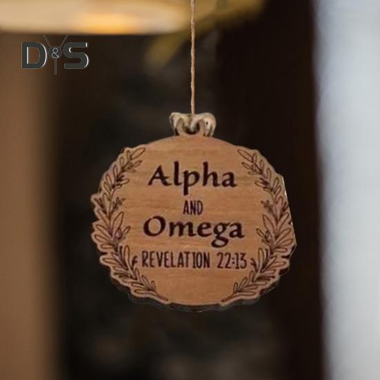 Names of Jesus Decorations Wooden Jesus Themed Hanging Ornaments Rustic Religious Decorations Christian Gifts for Women Men Festive Decor