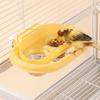Splash-Proof Bird Water Food Bowl Stain-Resistant Bird Double-Compartment Bowl  Cockatiels
