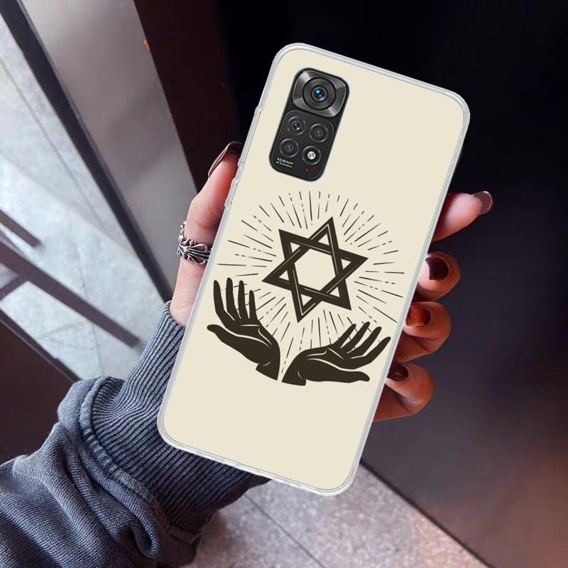 David Jewish Star Symbol Phone Case For Xiaomi Redmi Note 10 11 12 13 14 15 Pro Plus 11S 12S 14S 11T 11E 10S Soft TPU Back Cover