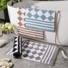 Stripe Bathroom Cashmere Thickening Mat Bath Non-slip Carpets In Wash Basin Bathtub  Floor Rug Shower Room Doormat Memory Foam 3D Pad