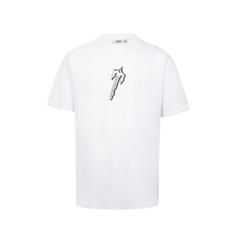 Unisex Cotton Graphic Tee - Loose Fit Short Sleeve T-Shirt Men Women Casual Wear With Letter Geometric Print