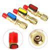 1 Pc 1/4" Male To 1/4" Female SAE Straight Ball Valve AC Charging For R22 Refrigerant Color Random Delivery