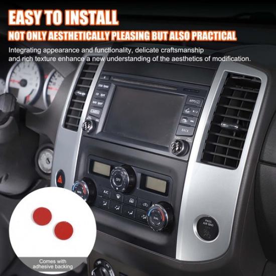 Carbon fiber Volume Adjustment Knob Ring Trim Sticker For Nissan Frontier 05-21