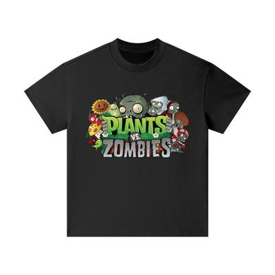 Футболка Plants vs Zombies: Ретро Игровая Футболка, Базовая Детская Футболка из Чистого Хлопка