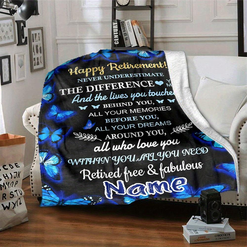 Home Happy Retirement Never Underestimate The Difference You Made Blanket Fashion Home Gift Used For Chair Office Sofa Bed Camping Soft And Warmt107