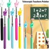 Retractable Teacher Pointer  Finger Design Stainlesssteel Telescopic Aids Teacher Supplies Blackboard Finger Teaching Tools