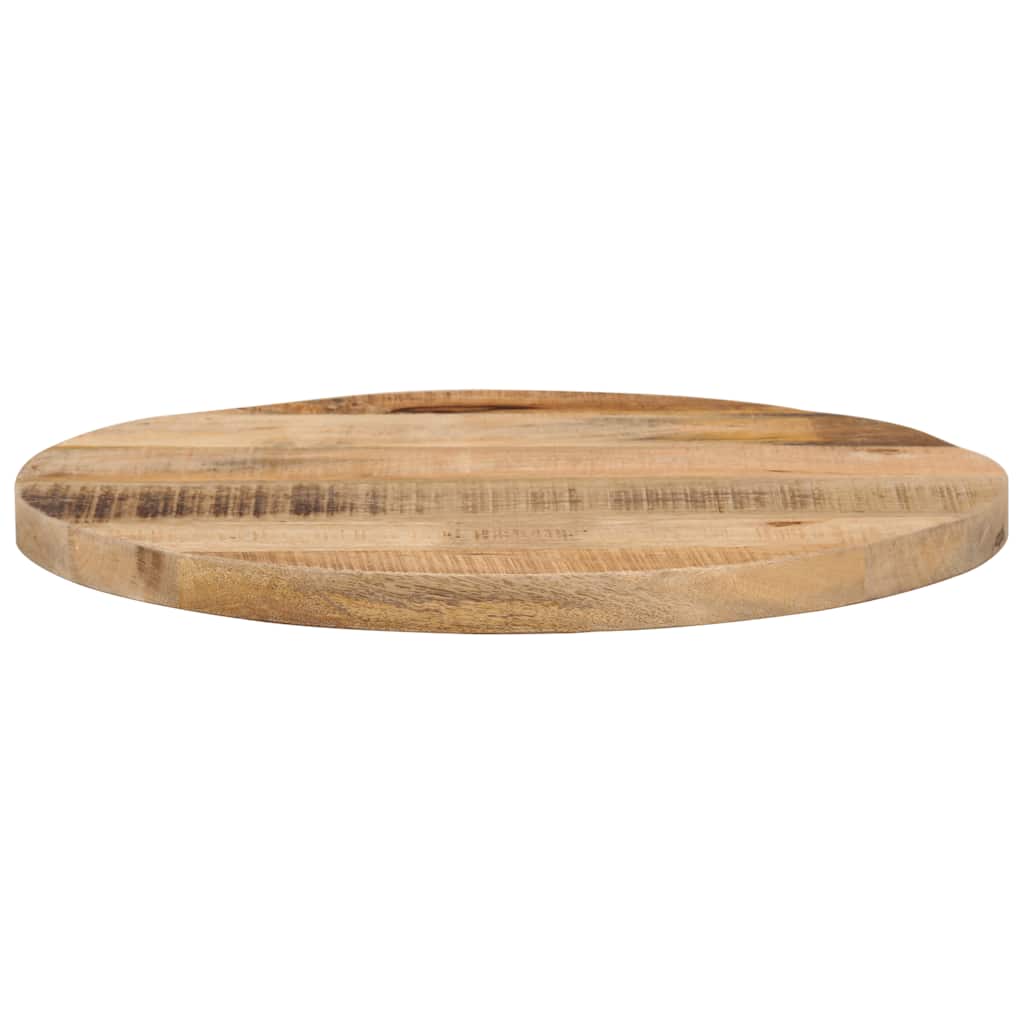 Table Top Ø 40x2.5 cm Round Rough Solid Mango Wood