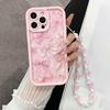 Pink Bow Pattern Silicone Phone Case For iPhone 16 17 Pro Max 15 14 13 12 11 Pro Max 16E X XS XR 7 8 Plus Butterfly Charm Cover