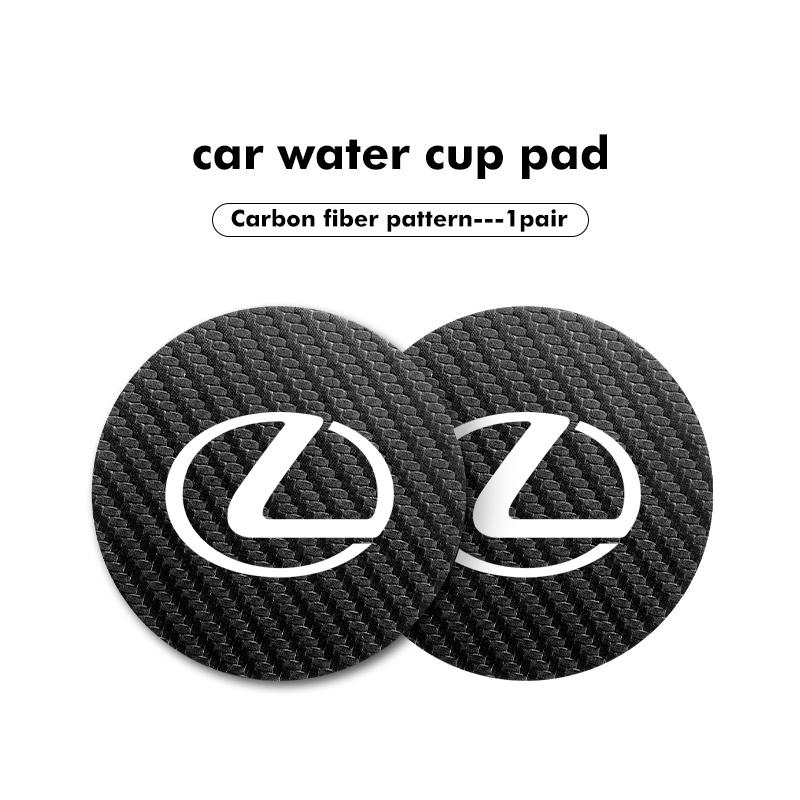 2Pcs Car Coaster Water Cup Anti-slip Pad Mat For Lexus RX350 IS250 IS200 GS300 LX570 RC350 UX250h ES350OQ9