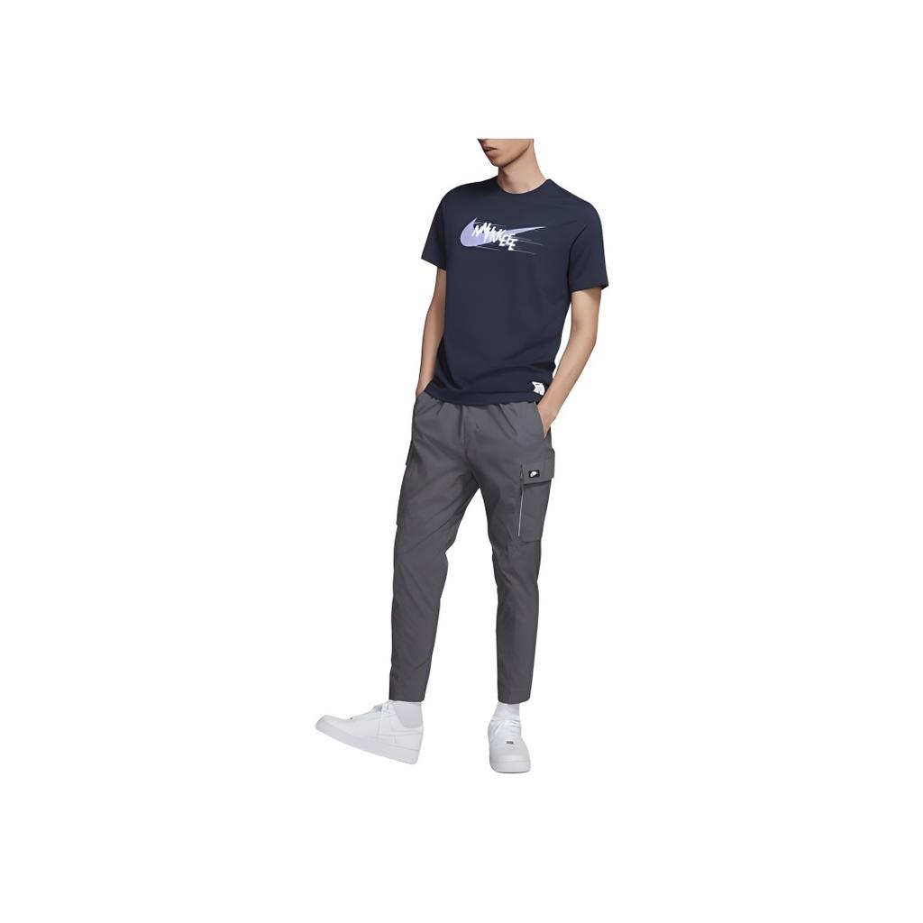 Nike Однотонные брюки-карго с кружевными карманами, мужские брюки, угольно-серые, BV3128-021