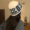 Winter Warm Knitted Hat for Women Retro Embroidered Blend Beanie Cap Unisex Ear Protection Winter Camping Hiking Caps
