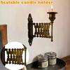 Vintage Style Extendable Taper Candle Holder Wall Mounted Candlestick Rack Decor