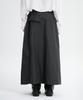 Teulimingbeodeu Belted Cargo Skirt [Charcoal]
