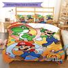 Hide Mario Tube Bedding Quilt Set Quilt Cover Pillowcase Home Decoration Birthday Gift (1 * duvet cover + 2 * pillowcase, without core)